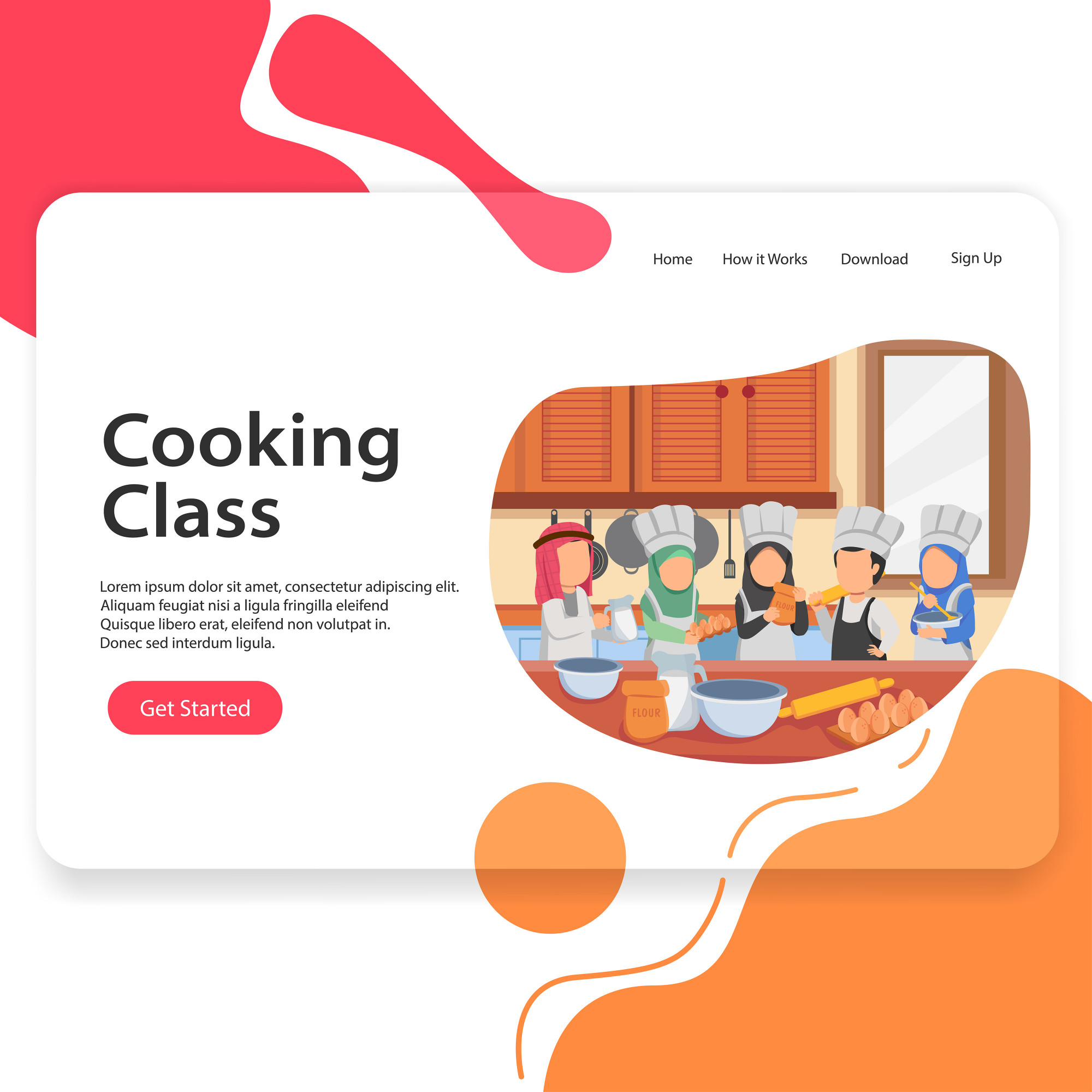 Workshop classroom with cooking stations